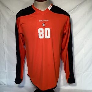 Diadora Men's Soccer Goal Keeper Bold Orange and Black Jersey Size Small